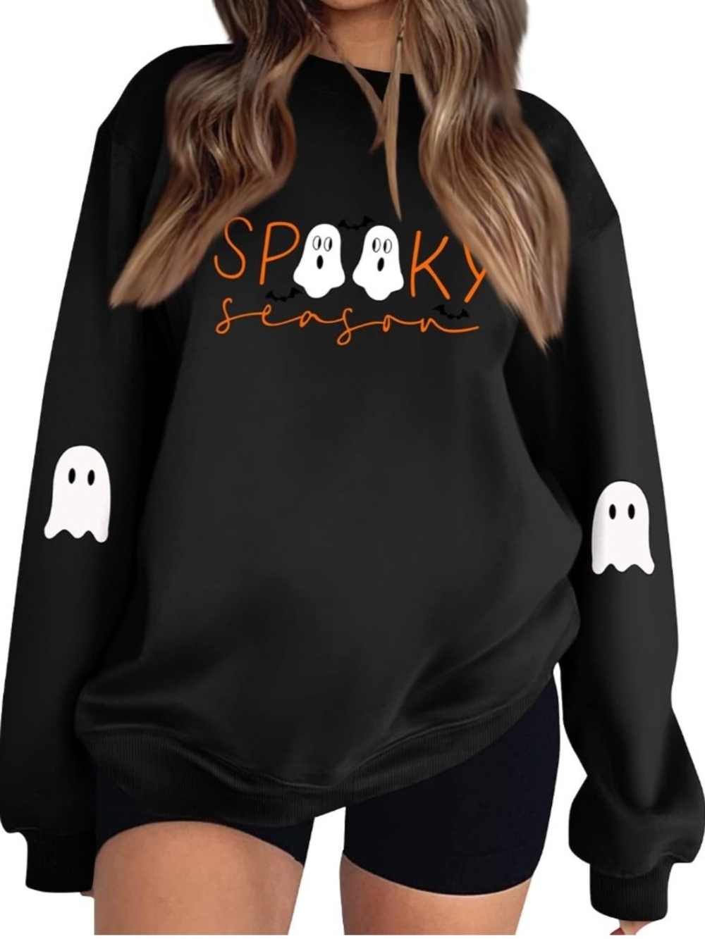 GOFULY Halloween Spooky Season Crewneck Sweatshirt Size 2X NWOT Bust 52.8 In - Picture 2 of 10